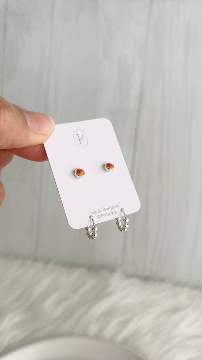 Set Abridores + Argollas 1cm - Plata 925