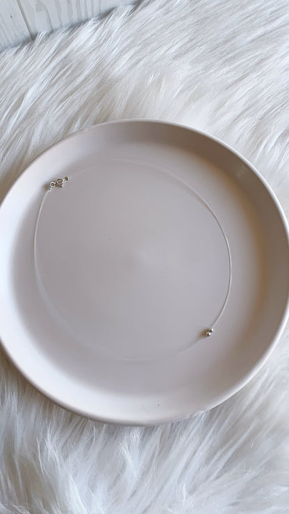 Gargantilla Fantasmita 2 Balines 3mm - 40cm - Plata 925