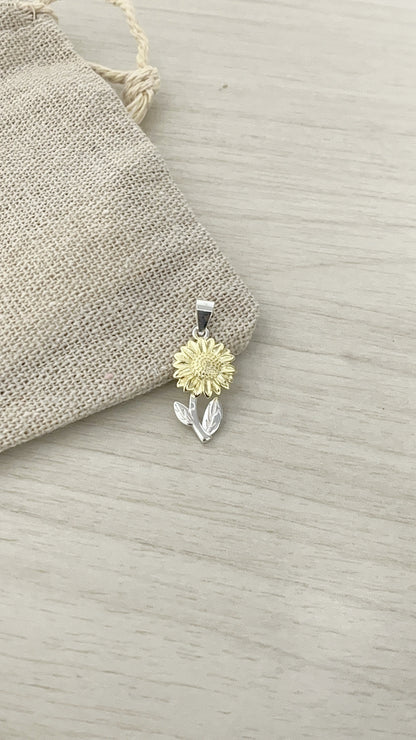 Dije Girasol 1,8cm - Plata 925