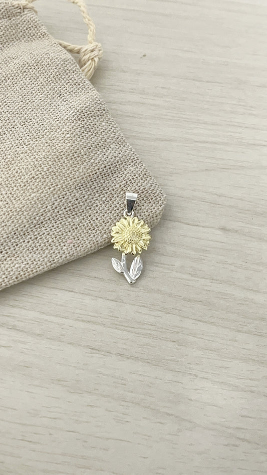Dije Girasol 1,8cm - Plata 925