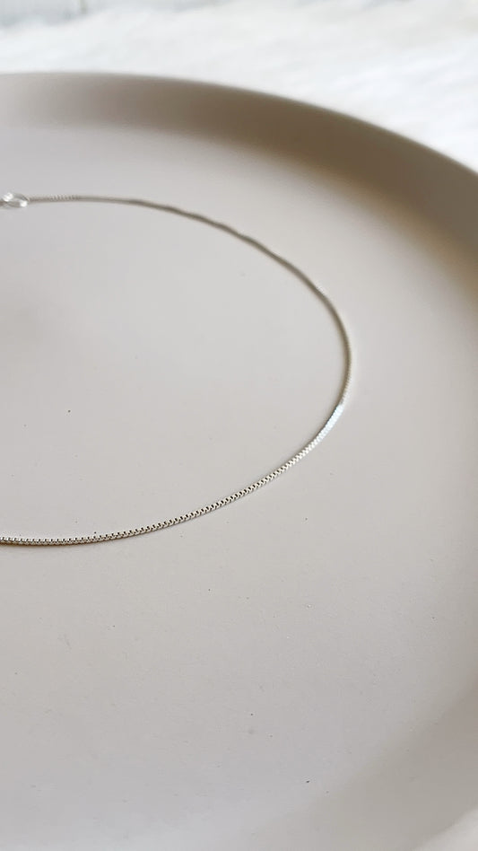 Tobillera tejido Veneciana 29cm Ajustable - Plata 925