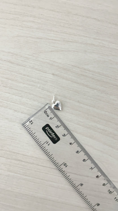 Dije corazón 1cm - Plata 925
