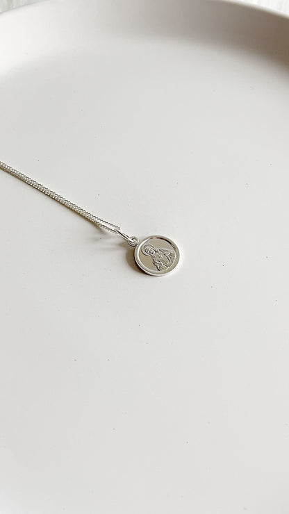 Cadena 40cm Corazón de Jesús - Plata 925
