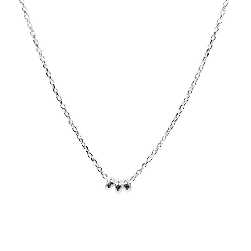 Gargantilla 3 Bolitas 45cm Ajustable - Plata 925