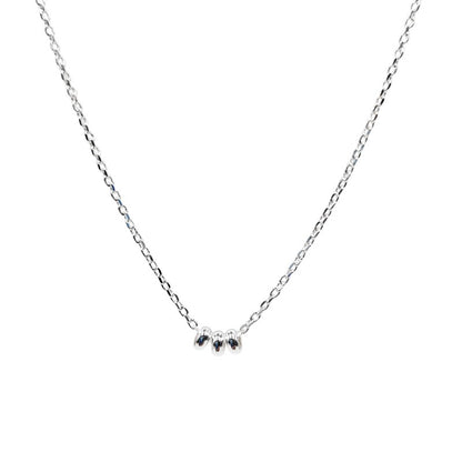 Gargantilla 3 Bolitas 45cm Ajustable - Plata 925