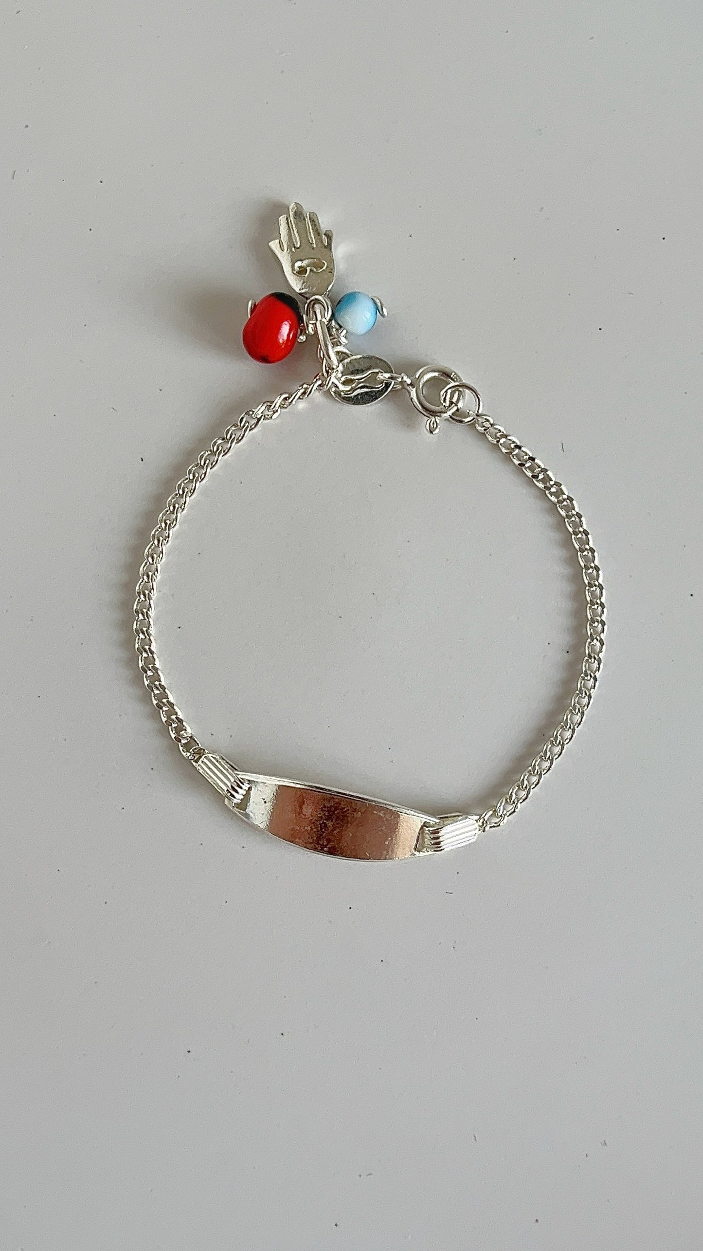 Esclava Dijes Pionia, Ojo y Mano - Plata 925