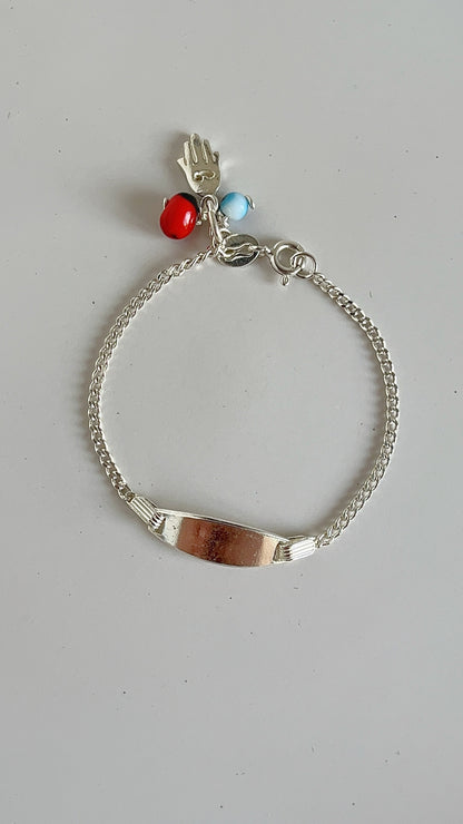 Esclava Dijes Pionia, Ojo y Mano - Plata 925