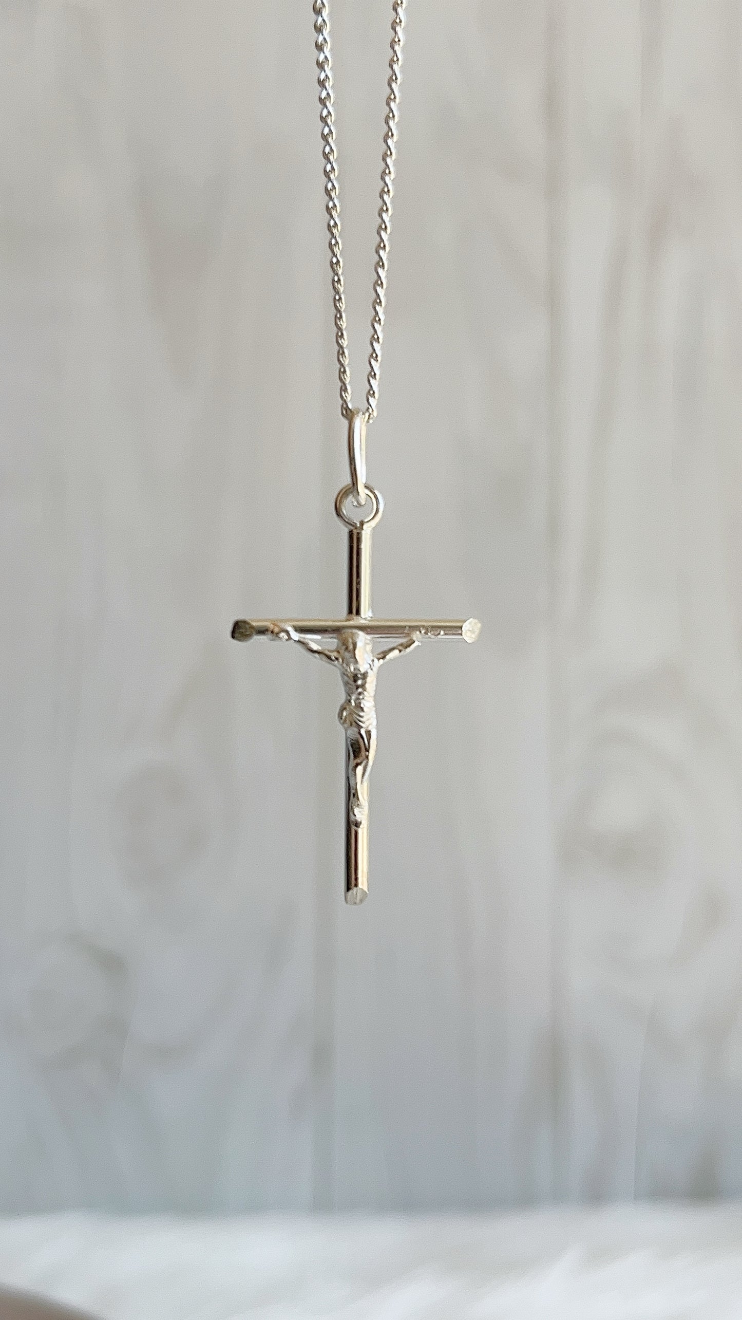 Cadena 50cm + Cristo - Plata 925