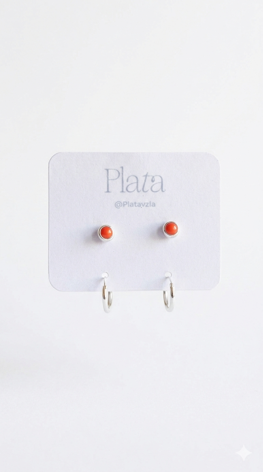 Set Abridores + Argollas 1cm - Plata 925