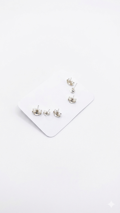 Set 3 Pares de Zarcillos - Plata 925