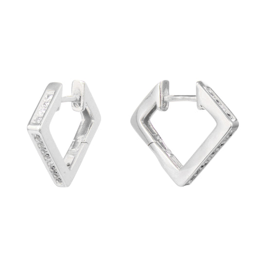 Argollas Triangulares 1,5cm Plata 925