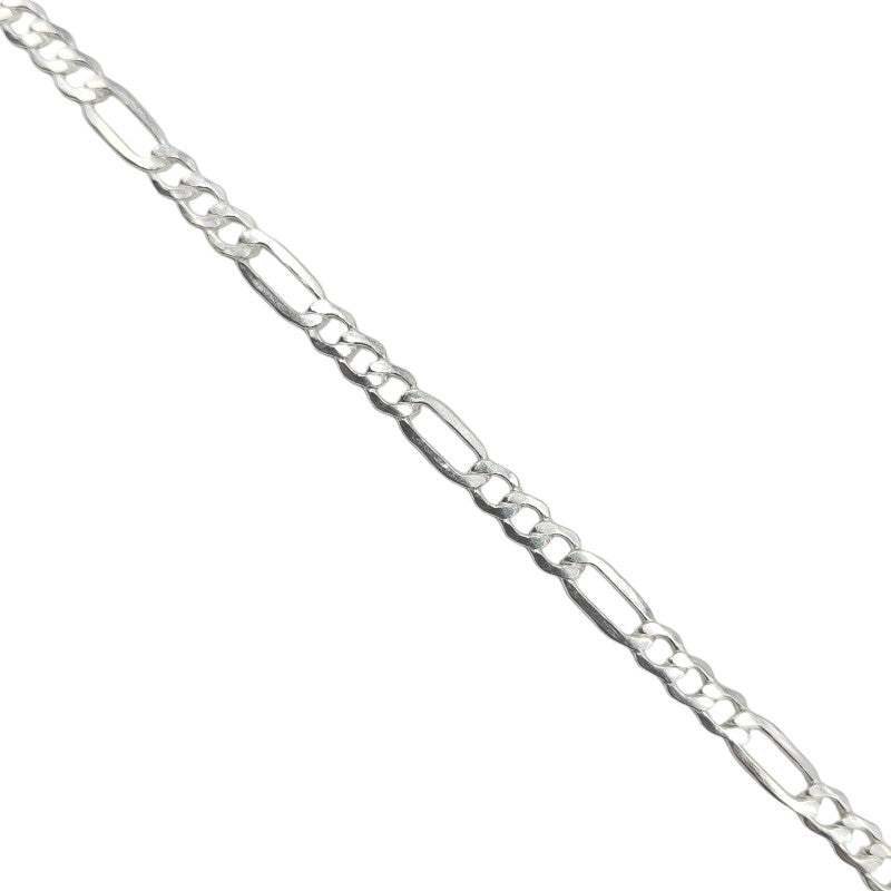 Pulsera Fígaro Hueca 21cm - Plata 925