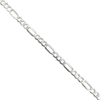 Pulsera Fígaro Hueca 21cm - Plata 925