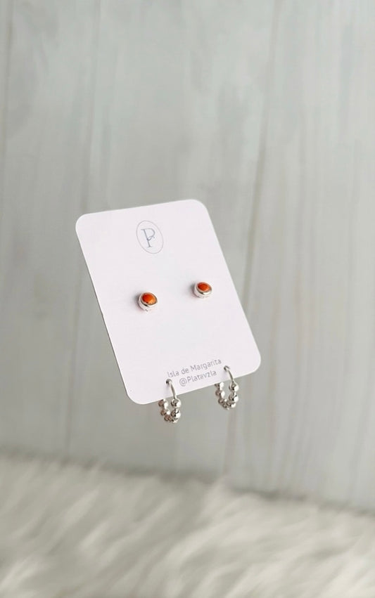 Set Abridores + Argollas 1cm - Plata 925