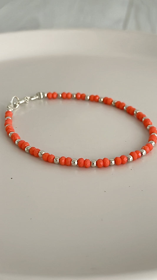 Pulseras Piedras con Balines Plata 925