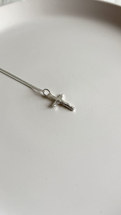 Cadena 40cm con Cristo 2cm - Plata 925