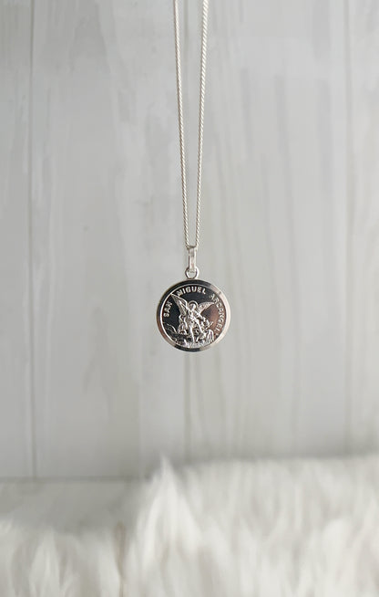 Cadena Dije San Miguel - Plata 925