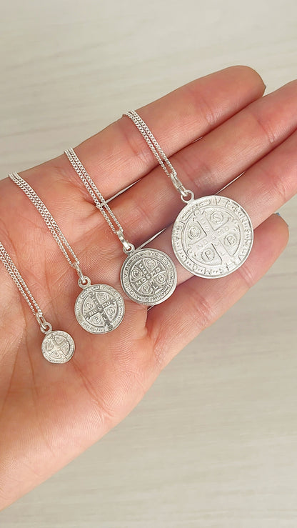 Cadena Dije San Benito Plata 925