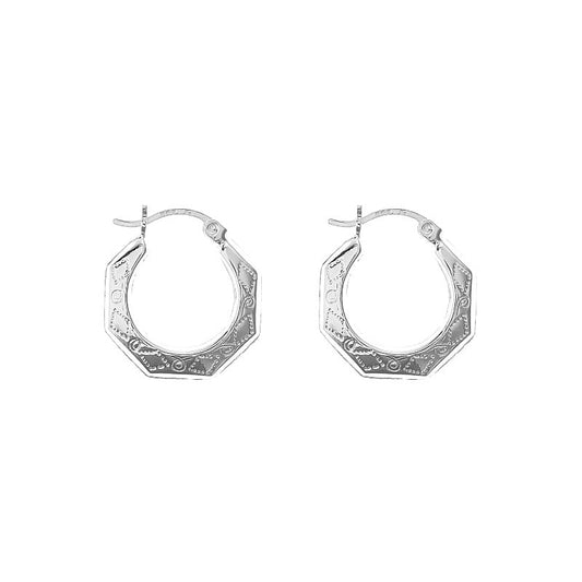 Argollas Cierre Italiano 1,8cm Plata 925