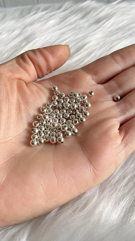 Balín Liso 4mm - Plata 925