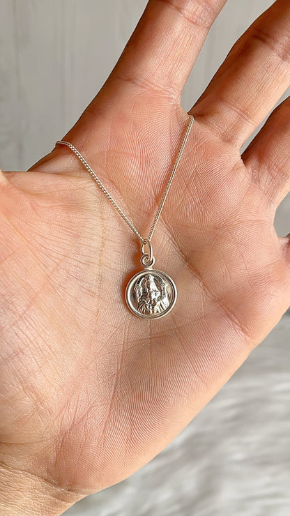 Cadena 40cm, 50cm con Virgen de Coromoto  - Plata 925