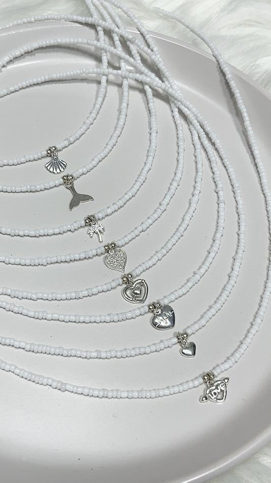 Gargantilla de Mostacillas y Dijes - Plata 925