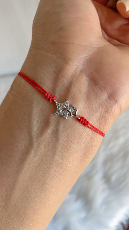 Pulsera Hilo Estrellas - Plata 925