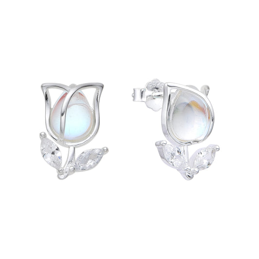 Zarcillos Tulipanes Plata 925