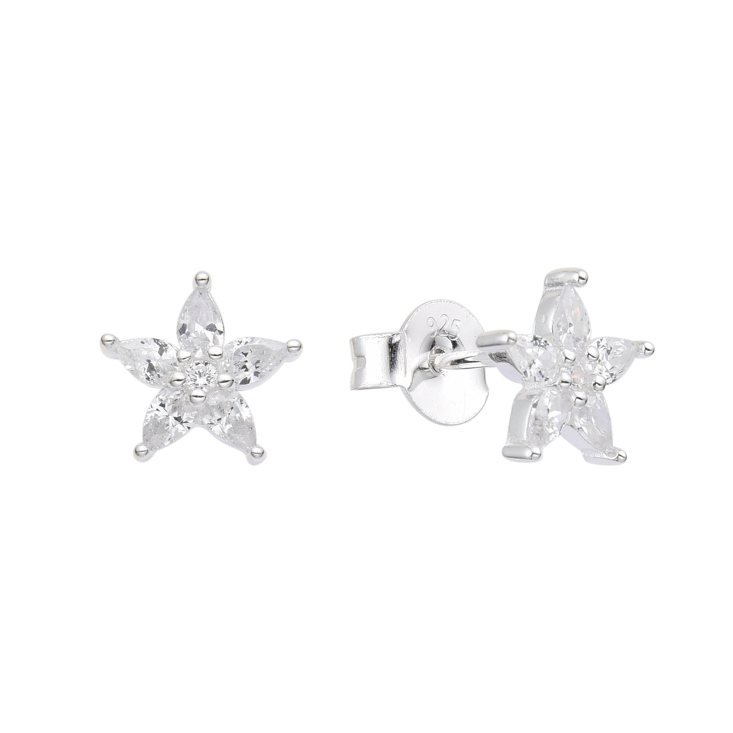 Zarcillos Flores - Plata 925