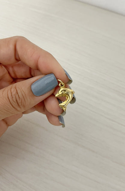 Dije Delfín Plata 925 con Baño de Oro