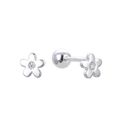 Zarcillos Flores Tapa de Rosca - Plata 925