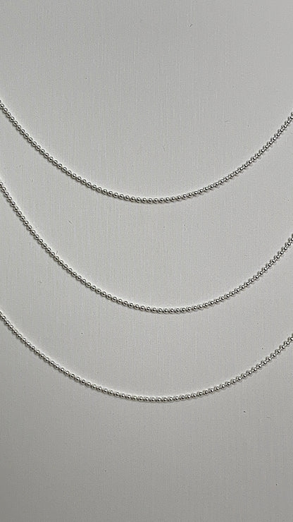 Cadena de Bolitas Plata 925