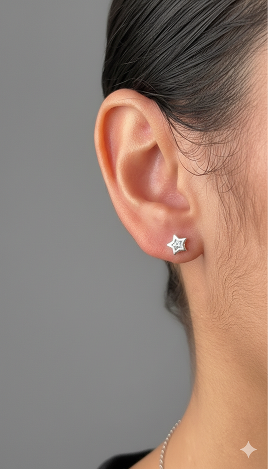 Zarcillos Estrellas - Plata 925