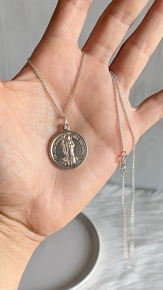 Cadena 50cm con San Judas Tadeo 2cm-  Plata 925