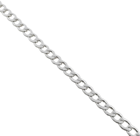 Cadena Grumet Hueca 55cm 5mm Plata 925