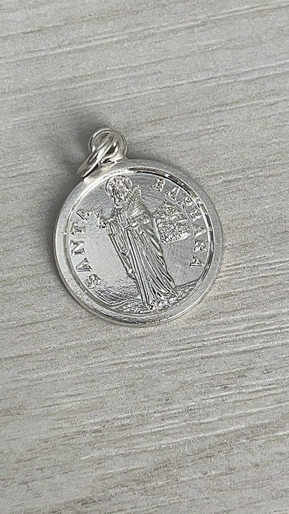 Dije Santa Barbara 1,8cm - Plata 925