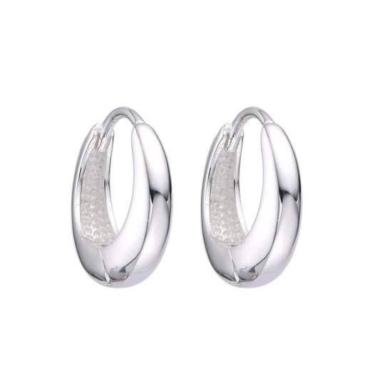 Argollas Lisas Gruesas 1,2cm Plata 925