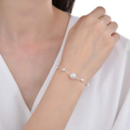 Pulsera Bolas 20cm Ajustable - Plata 925