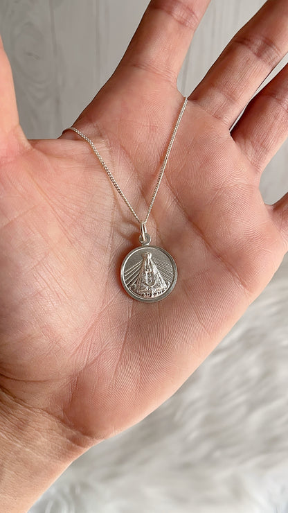 Cadena 40cm Virgen del Valle - Plata 925