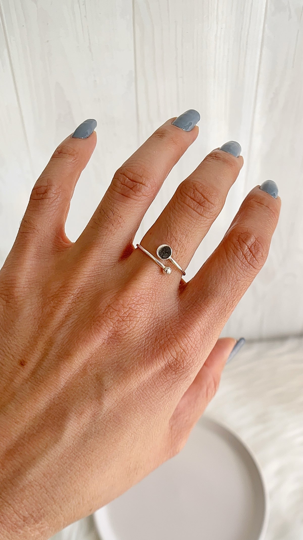 Anillos Circulo y Bola  Ajustables - Plata 925