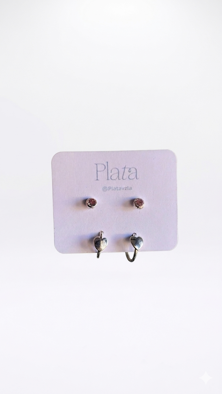 Set Abridores + Argollas 1,2cm - Plata 925