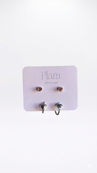 Set Abridores + Argollas 1,2cm - Plata 925