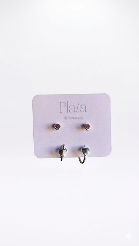 Set Abridores + Argollas 1,2cm - Plata 925