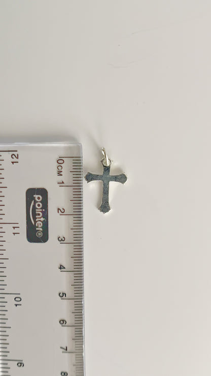 Cruz Lisa Plana Plata 925