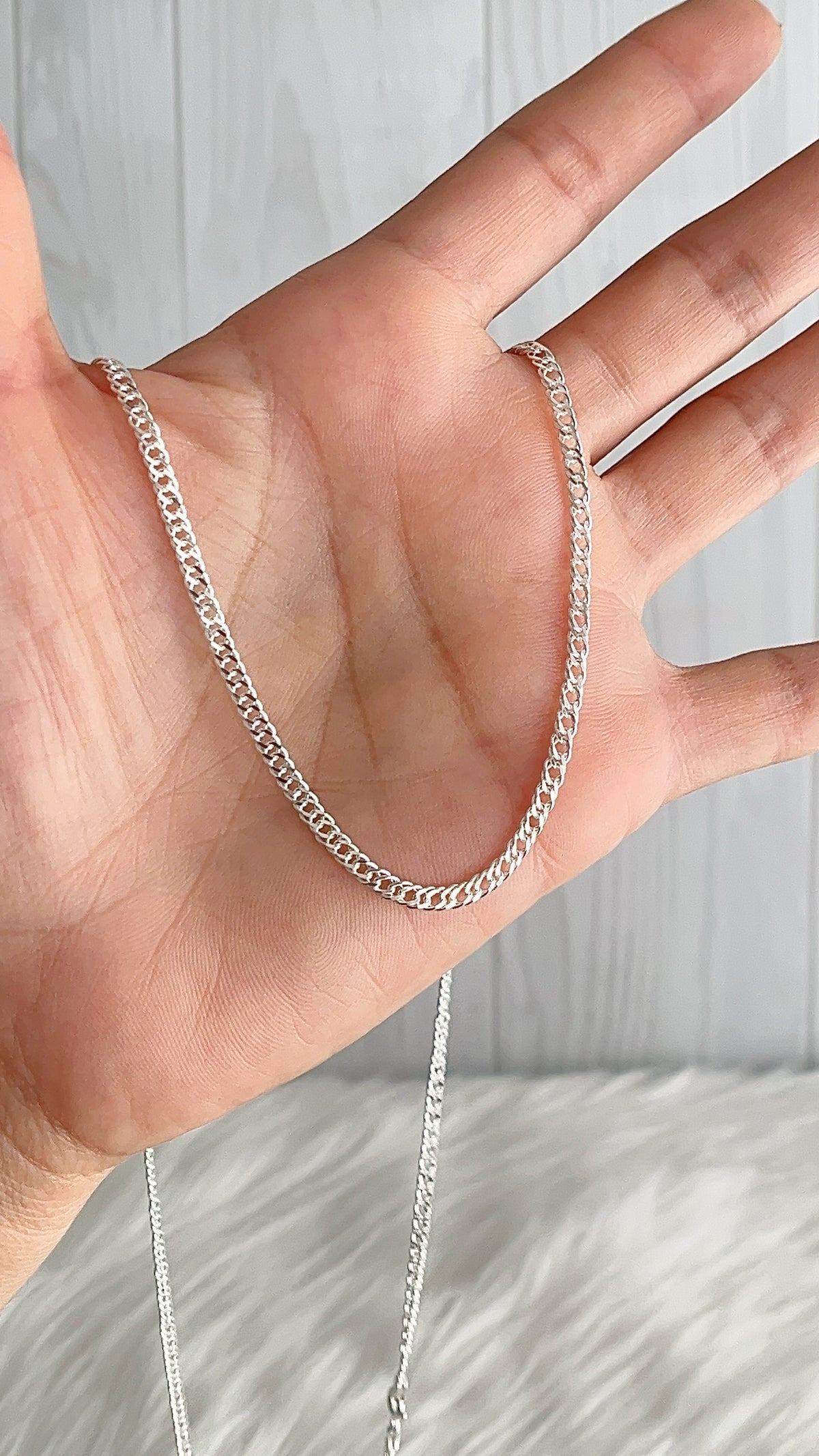 Cadena 45cm, 50cm, 60cm y 70cm Doble Grumet - Plata 925