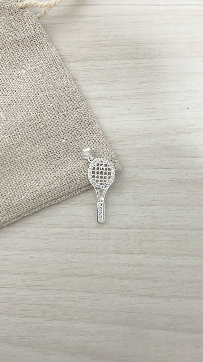Dije Raqueta de Tenis 2,5cm - Plata 925