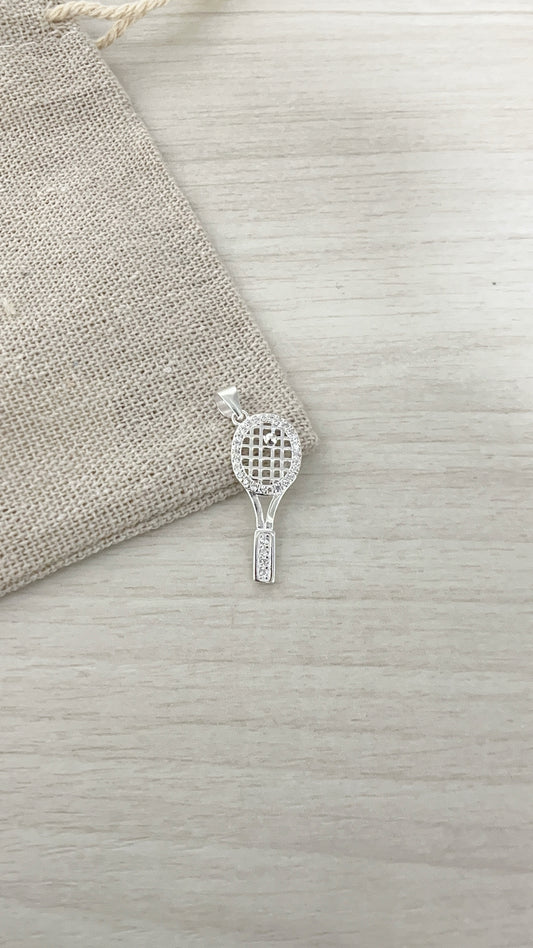 Dije Raqueta de Tenis 2,5cm - Plata 925