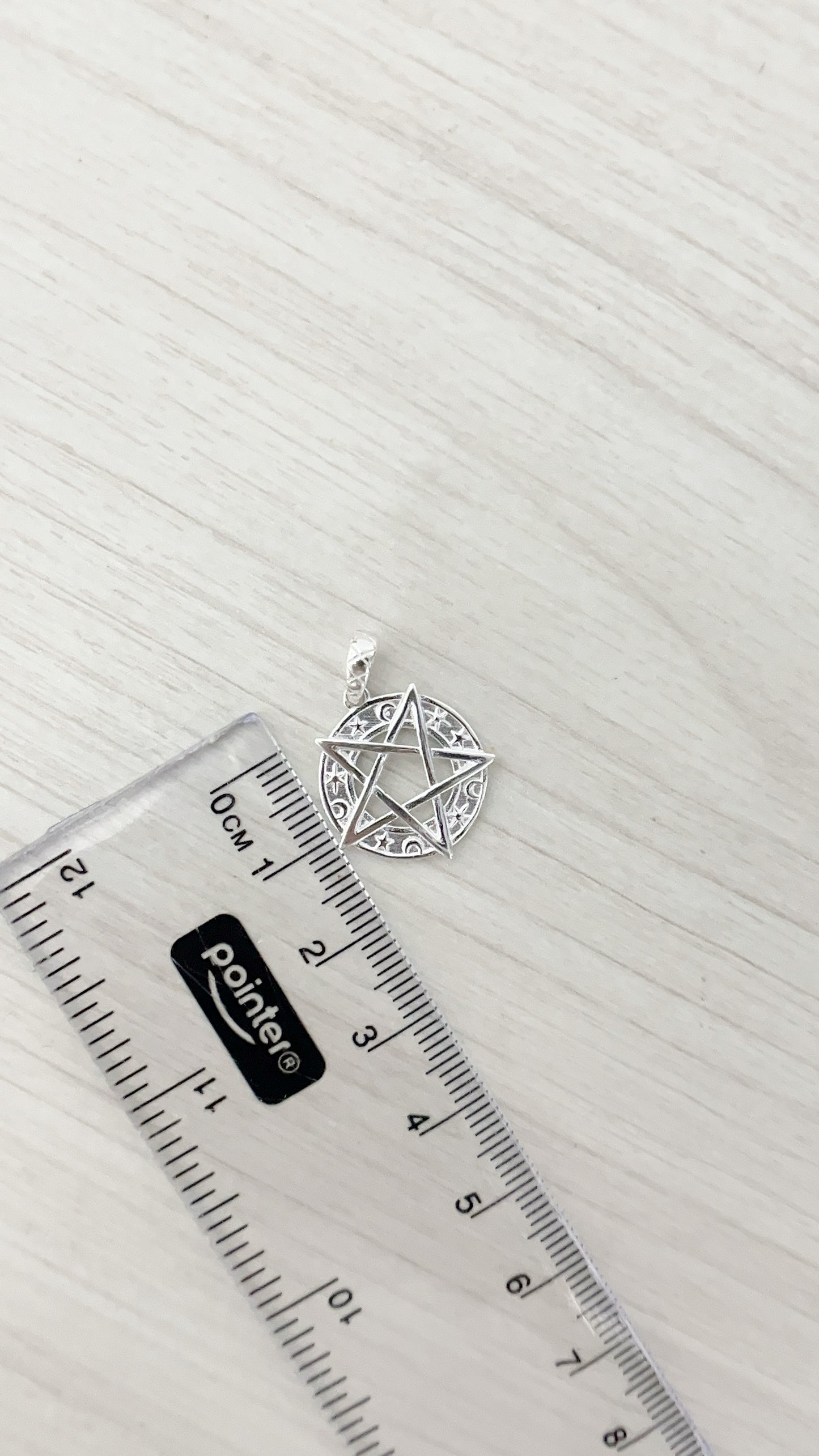 Dije Pentagrama 1,7cm - Plata 925