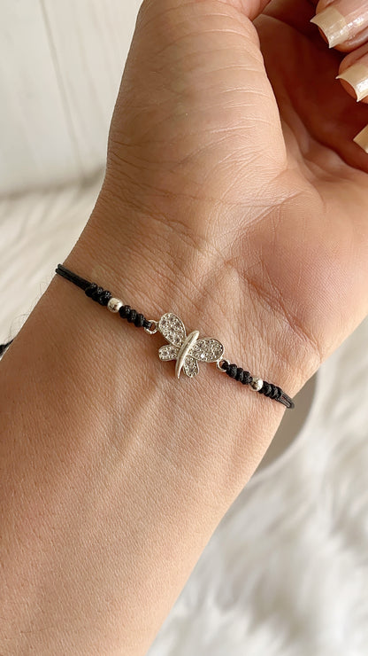 Pulsera Ajustable Mariposa - Plata 925
