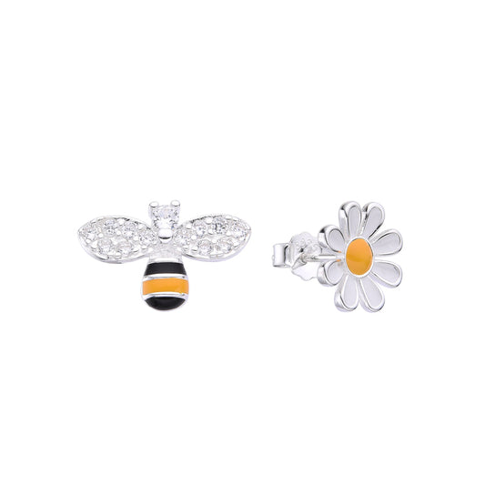 Zarcillos Abeja y Flor
